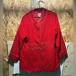 Linea by Louis Dell'Olio Wool Blend Jacket with Piping Detail